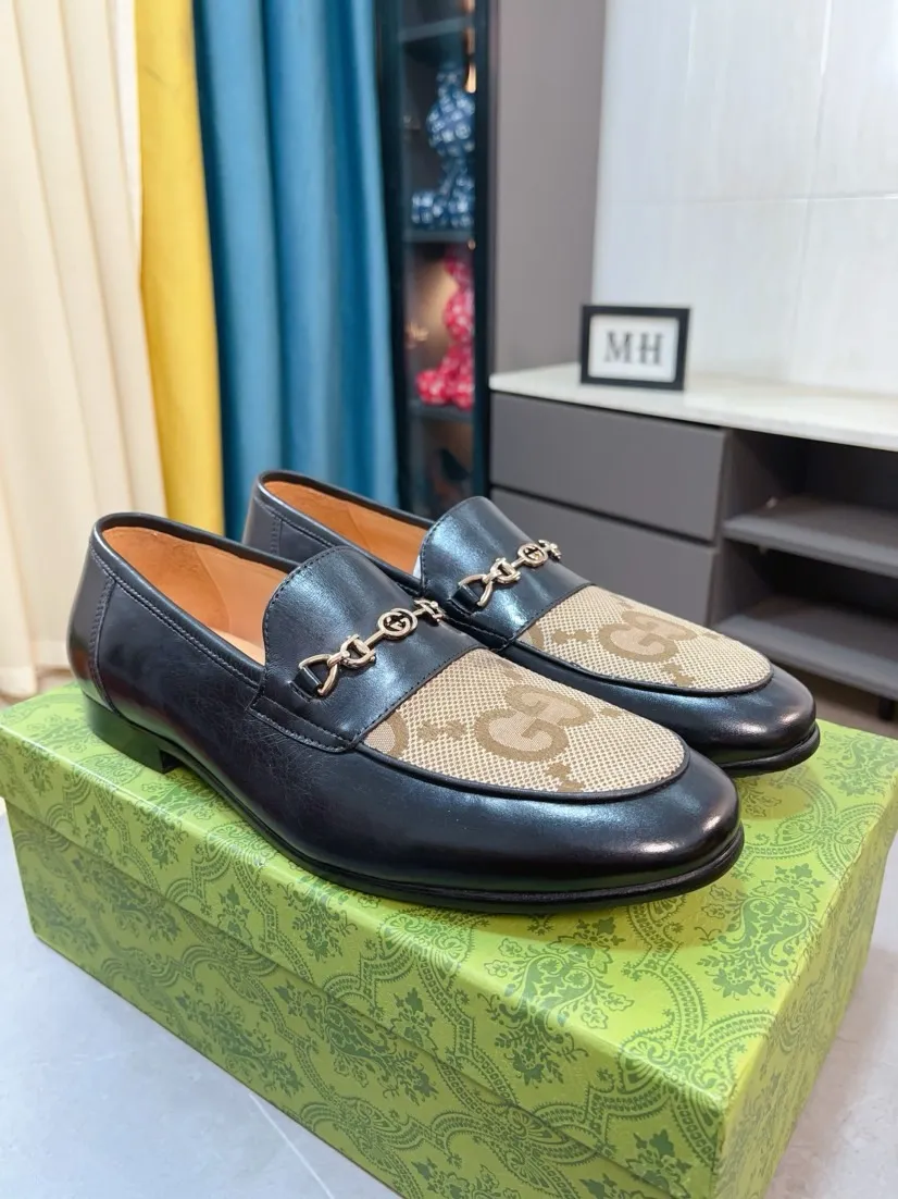 Men's shoes 💰500🌹🌹【GUCCI】The most popular classic Gucci leather shoes. Synchronized with the official website, the upper is made of Italian first-layer cowhide ➕cowhide lining, with unique brand and unique craftsmanship. Highlighting the hot style of the new year. Stop hesitating, stop wandering, get it now. Number: 38--44